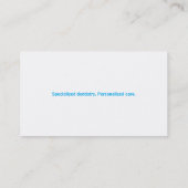 Carte De Visite Dentiste | Bleu (Dos)