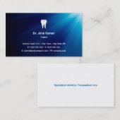 Carte De Visite Dentiste | Bleu (Devant / Derrière)