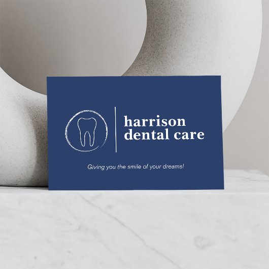 Carte De Visite Dentiste bleu Dentiste