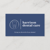 Carte De Visite Dentiste bleu Dentiste (Devant)