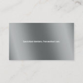 Carte De Visite Dentiste | Classic Graphic Metallic (Dos)