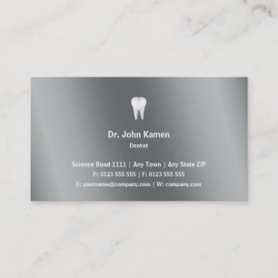 Carte De Visite Dentiste Classic Graphic Metallic