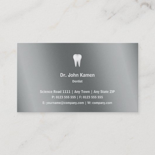 Carte De Visite Dentiste | Classic Graphic Metallic (Devant)
