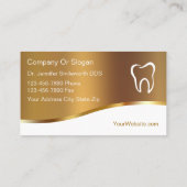 Carte de visite dentiste classique (Dos)