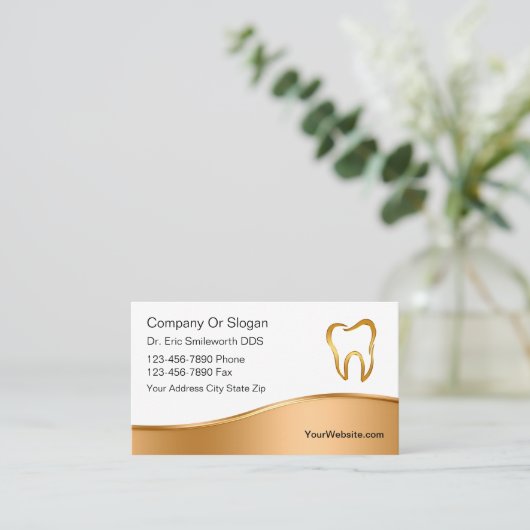 Carte de visite dentiste classique (Debout devant)