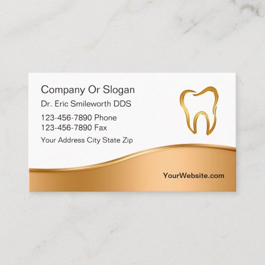Carte de visite dentiste classique (Devant)