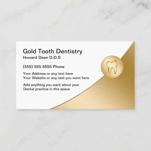 Carte de visite dentiste classique (Devant)