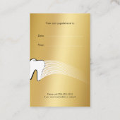Carte De Visite Dentiste classique | Doré dentaire (Dos)