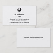 Carte De Visite Dentiste classique | Simplement (Devant / Derrière)