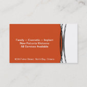 Carte de visite dentiste de famille - Silhouette d (Dos)