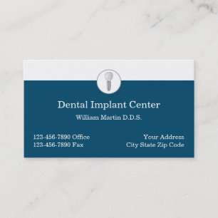 Carte De Visite Dentiste de l'implant dentaire conçu de façon prof