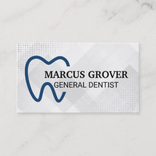 Carte De Visite Dentiste Dent Logo Ligne Bleue Art