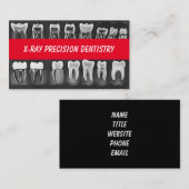 Carte De Visite Dentiste dentaire de précision à rayons X (Devant / Derrière)