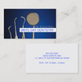 Carte De Visite Dentiste dentaire Dentistère Dentistère Docteur De (Devant / Derrière)