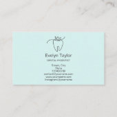 Carte De Visite Dentiste Dental Clinique Dents Blanchissement Rend (Dos)