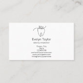 Carte De Visite Dentiste Dental Clinique Dents Blanchissement Rend (Dos)