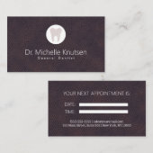 Carte De Visite Dentiste Dentiste Dental Nomination dentaire profe (Devant / Derrière)