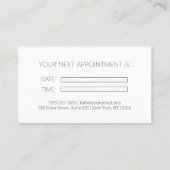 Carte De Visite Dentiste Dentiste Dental Nomination dentaire profe (Dos)