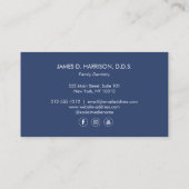 Carte De Visite Dentiste Dentiste Rendez-vous en blanc/bleu (Dos)