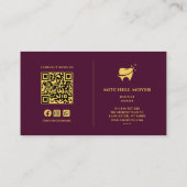 Carte De Visite Dentiste dentisterie Logo pour dents Bourgogne et  (Dos)