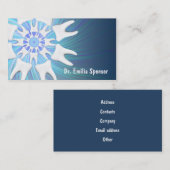 Carte de visite dentiste du cercle des dents blanc (Devant / Derrière)