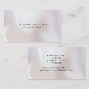 Carte De Visite Dentiste Émail Perlé 
