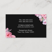 Carte De Visite Dentiste Floral Moderne dentition Logo Soins denta (Dos)