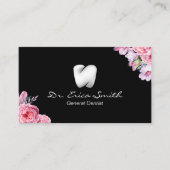 Carte De Visite Dentiste Floral Moderne dentition Logo Soins denta (Devant)