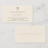 Carte De Visite Dentiste | Gold Lucky dent (Devant / Derrière)