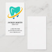 Carte De Visite Dentiste | Icône dent (Devant / Derrière)