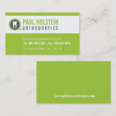 Carte de visite DENTISTE :: logo de dent moderne 2 (Devant / Derrière)