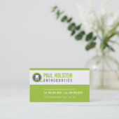 Carte de visite DENTISTE :: logo de dent moderne 2 (Debout devant)