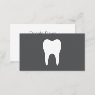 Carte De Visite dentiste minimaliste simple à dents blanches