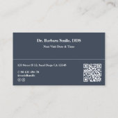 Carte De Visite Dentiste Minimum Orthodontiste Nomination au charb (Dos)