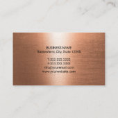 Carte De Visite Dentiste moderne 3D Logo pour dents Cuivre Soins d (Dos)