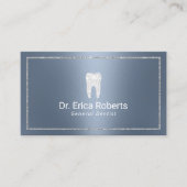 Carte De Visite Dentiste moderne Dusty Blue Dental Office (Devant)