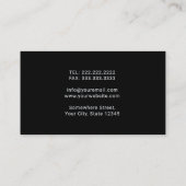 Carte De Visite Dentiste moderne Gold 3D Soins dentaires dentaire (Dos)