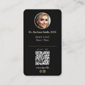 Carte De Visite Dentiste moderne Orthodontiste Dental Black Gold (Dos)