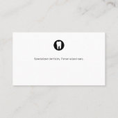 Carte De Visite Dentiste | Moderne Simplement (Dos)