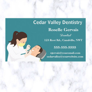 Carte De Visite Dentiste modifiable