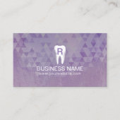 Carte De Visite Dentiste Monogramme Dentaire dentaire Géométrique  (Devant)