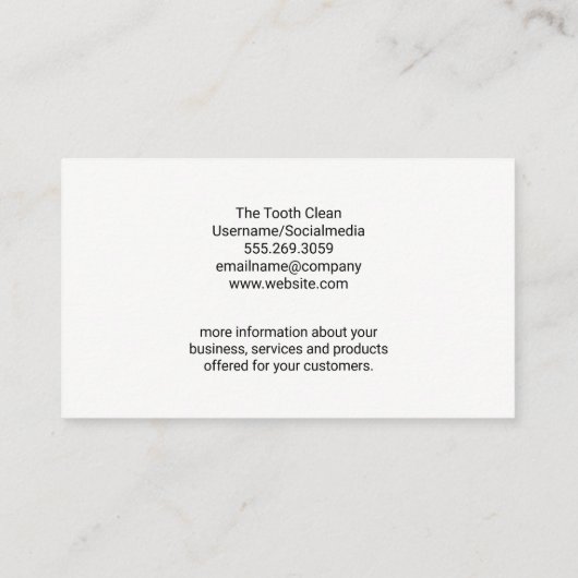 Carte De Visite Dentiste Montrant À Petite Fille Comment Brosser (Dos)