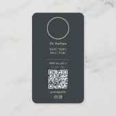 Carte De Visite Dentiste Or dent Bleu foncé gris moderne (Dos)