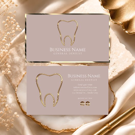 Carte De Visite Dentiste Or Luxe