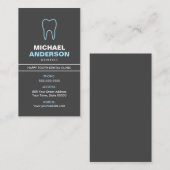 Carte De Visite Dentiste ou assistante dentaire moderne, bleu et g (Devant / Derrière)