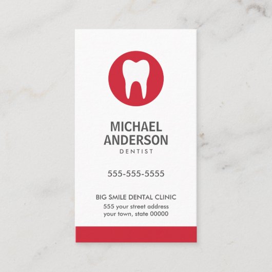Carte De Visite Dentiste ou clinique dentaire/assistante moderne m (Devant)