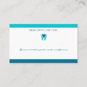 Carte De Visite Dentiste pédiatrique | Pratique dentaire (Dos)