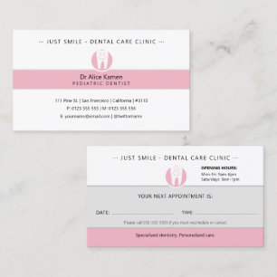 Carte De Visite Dentiste pédiatrique   Pratique dentaire