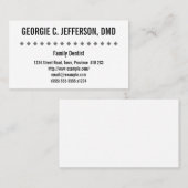 Carte De Visite Dentiste professionnel (Devant / Derrière)