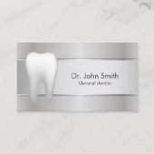 Carte De Visite Dentiste professionnel de l'argent (Devant)